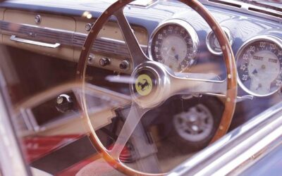 Cockpit de voiture ancienne